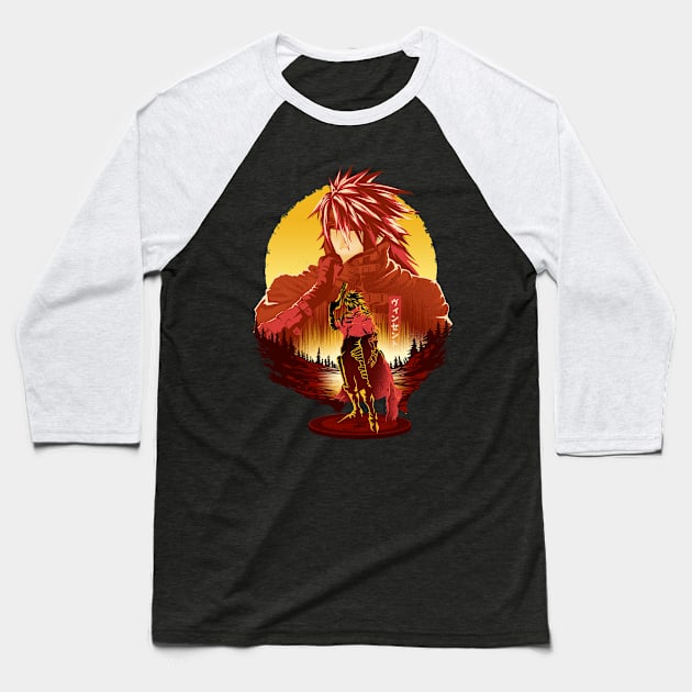 Red Cloak Gunner Baseball T-Shirt by HyperTwenty